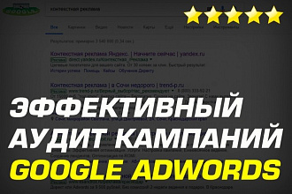 Проведу качественный аудит кампании Google Adwords