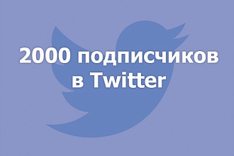 2000 подписчиков в твиттер