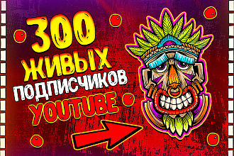 300 живых подписчиков на youtube канал. В короткие сроки