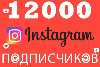 12.000 подписчиков в Инстаграм +10000 лайков
