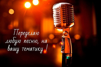 Переделаю любую песню, на нужную вам тематику