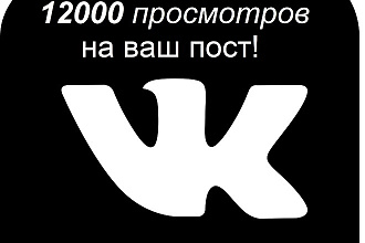 20000 просмотров на ваш пост в ВК