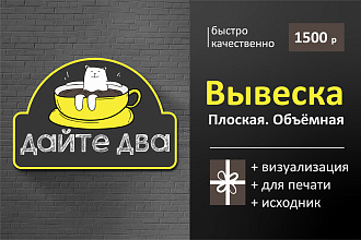 Дизайн рекламной вывески