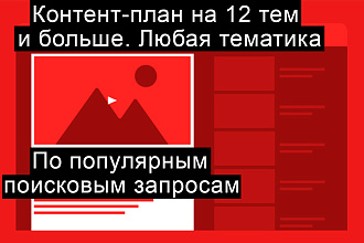 Сделаю контент-план на 12 тем по популярным поиск запросам