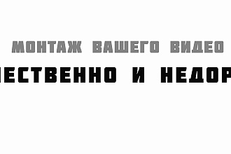 Базовый монтаж видео
