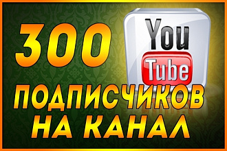 300 подписчиков на канал в Youtube