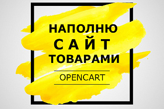 Ручное наполнение интернет-магазина товарами