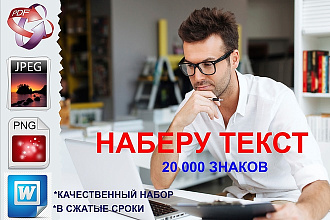 Набор текста и формул с любого источника