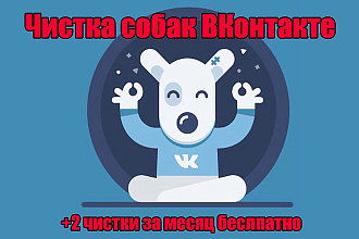 Очистка группы ВКонтакте +2 раза за месяц бесплатно
