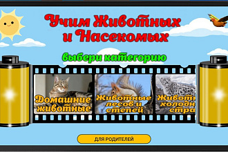 Исходник приложения для детей Учим животных и насекомых