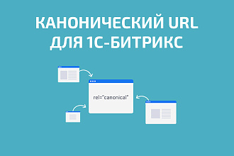 Если дубли страниц, настрою тег, атрибут rel canonical для 1C-Битрикс
