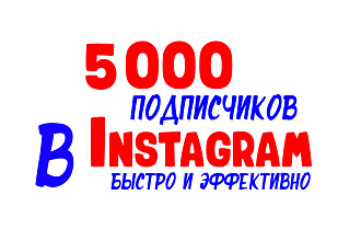 5000 подписчиков на ваш профиль в Instagram
