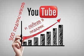 300 живых подписчиков на ваш YouTube канал. Даю гарантии