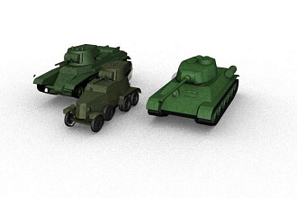 Продам модель советских танков бт7 т34 ба3