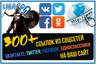 Купить ссылки из социальных сетей +300 ссылок на Ваш сайт