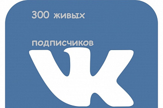300 живых подписчиков ВК