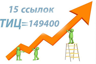 15 трастовых ссылок;ТИЦ=149400