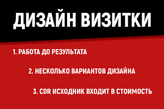 Сделаю дизайн визитки в срок. Гарантирую работу до результата