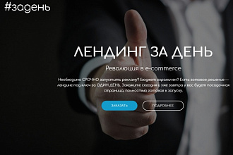 Сделаю реально продающий лендинг за день