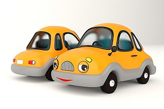 3d Cartoon cars. Игрушки персонажи