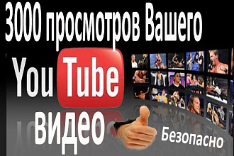 Безопасно 3000 просмотров видео YouTube