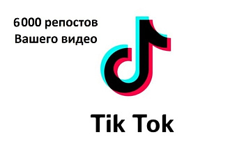 6000 репостов видео в Тик Токе