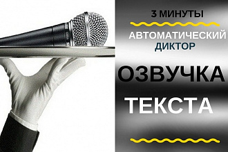 Озвучка текста автоматическим диктором