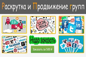 Раскрутка и продвижение групп Вк Ок Фб G+ Twitter