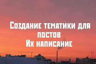 Оформление постов, их написание