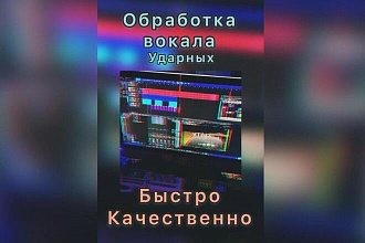 Сведение. Мастеринг. Обработка вокала, ударных