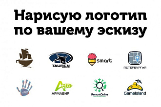 Отрисую логотип в векторе по вашему эскизу