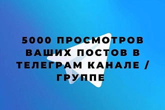 Добавлю 5000 живых просмотров в Ваш Телеграм канал