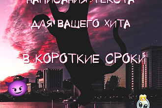 Напишу тест для вашей песни в короткие сроки