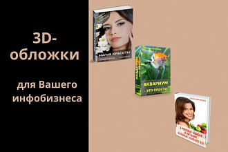 Создам уникальные 3D-обложки для Вашего инфобизнеса