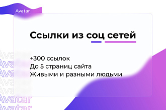Ссылки из соц сетей +300 ссылок. Живыми Разными Людьми