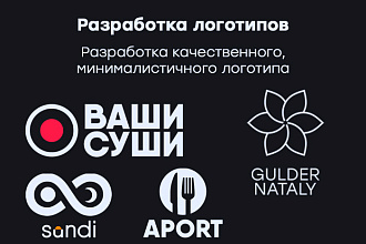 Разработка красивых, креативных и минималистичных логотипов