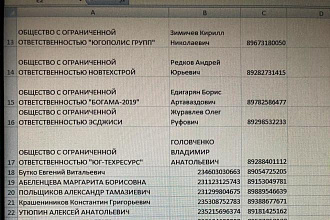 База данных новых фирм