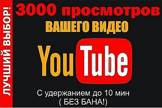 Добавлю 3000 просмотров в Youtube быть более популярным, чем другие