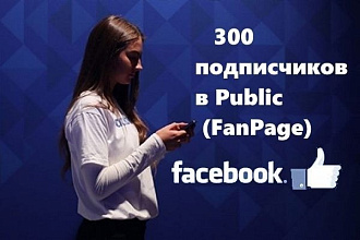 300 подписчиков в паблике на Facebook. Качество на 100%