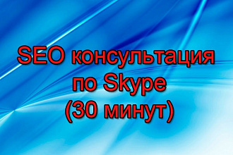 Проведу SEO-консультацию по SKYPE (30 мин). Отвечу на любые вопросы
