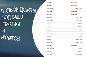 Подбор домена под вашу тематику