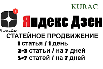 Статейное продвижение ДЗЕН канала
