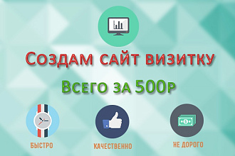 Создам дизайн сайта-визитки