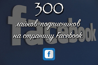 300 подписчиков на Fanpage, бизнес страницу Фейсбук, таргет