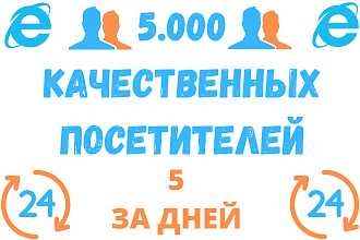 5000 качественных и уникальных посетителей на сайт в течение 5 дней