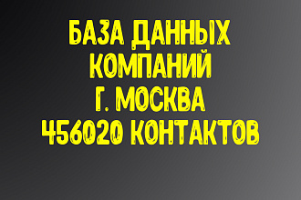 База данных компаний г. Москва Актуальность январь 2021