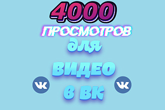 4000 просмотров на видое Вконтакте
