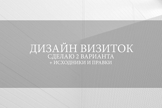 Создам макет визитки в 2-ух вариантах