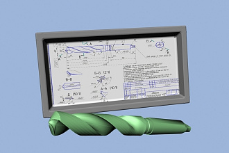 Сделаю 3д модель детали по чертежу в 3ds max