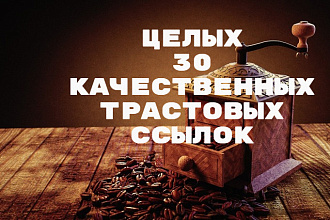 Размещение 30 отличных трастовых ссылок